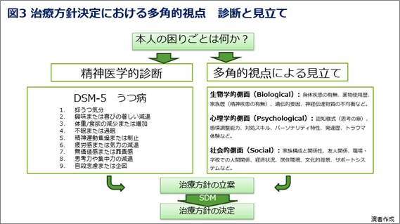 図3 治療方針決定における多角的視点 診断と見立て